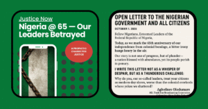 Nigeria Is Dying — Will the World Remain Silent? Political commentary open letter to the Nigerian government and citizens on the 65th independence anniversary, calling out leadership failures and injustice.